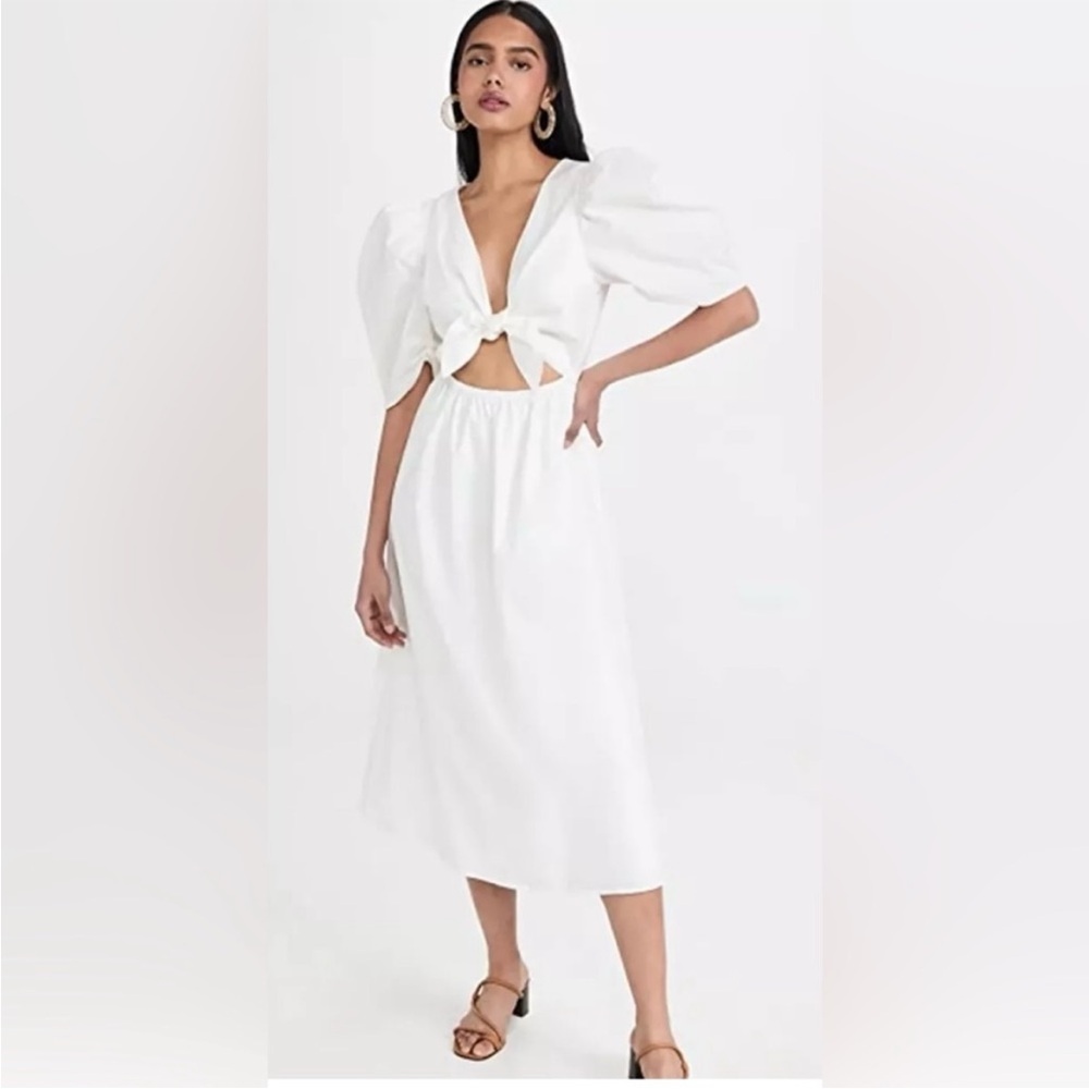 Wayf White Midi Dress